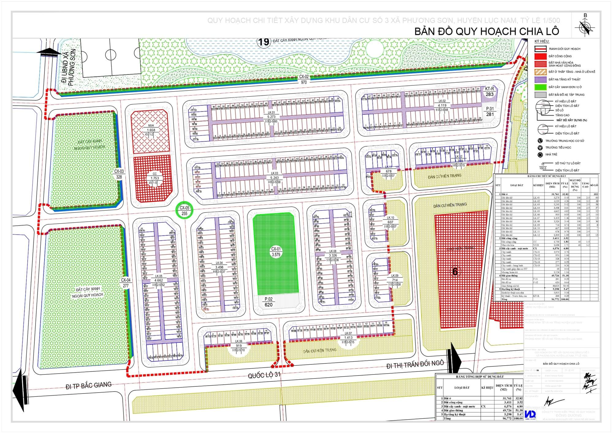 mặt bằng dự án phương sơn diamond bắc giang